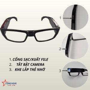 Các nốt chức năng chính trên Camera kính mắt GL91