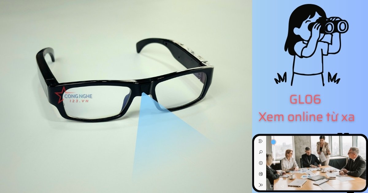 Camera nguỵ tranh kính mắt GS06, Có chức năng xem trực tiếp từ xa qua điện thoại