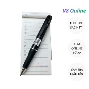 Camera nguỵ trang bút V8 online, xem trực tiếp từ xa qua điện thoại