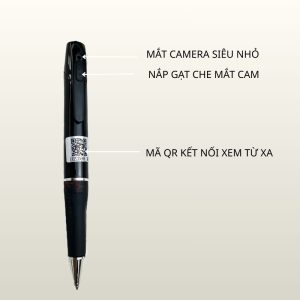 Mắt camera bút v8 online siêu nhỏ nằm trên gọng, có nắp trượt che kín khi không quay