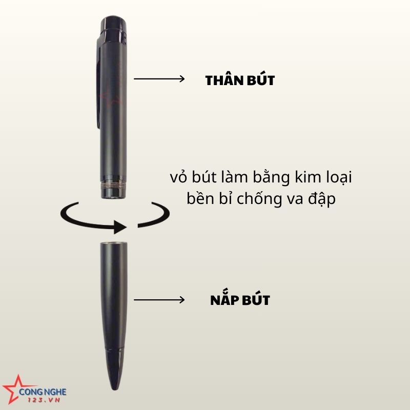 Camera Ngụy Trang Bút V9pro Mới Nhất, Quay Nét, Pin 2H Quay - Ảnh 3