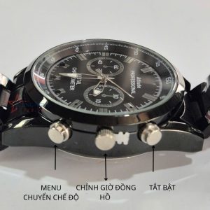 Các nút bật tắt, điều chỉnh giờ và chuyển chế độ trên đồng hồ